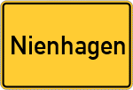 Place name sign Nienhagen, Kreis Fallingbostel