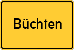 Place name sign Büchten