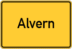 Place name sign Alvern