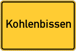 Place name sign Kohlenbissen, Kreis Soltau