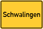 Place name sign Schwalingen