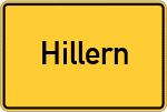 Place name sign Hillern
