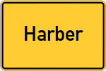 Place name sign Harber, Moor;;Harber, Kreis Soltau
