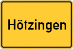 Place name sign Hötzingen