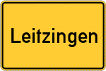 Place name sign Leitzingen