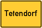 Place name sign Tetendorf