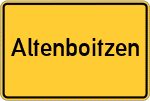 Place name sign Altenboitzen