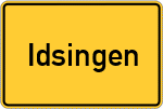 Place name sign Idsingen