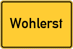 Place name sign Wohlerst