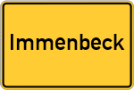 Place name sign Immenbeck