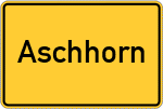 Place name sign Aschhorn