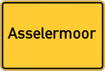 Place name sign Asselermoor