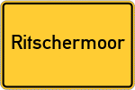 Place name sign Ritschermoor