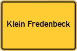Place name sign Klein Fredenbeck