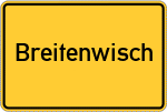 Place name sign Breitenwisch, Niederelbe