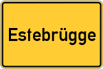 Place name sign Estebrügge