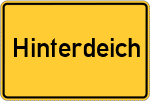 Place name sign Hinterdeich