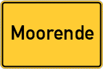 Place name sign Moorende