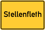 Place name sign Stellenfleth