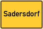 Place name sign Sadersdorf