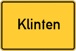 Place name sign Klinten