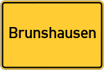 Place name sign Brunshausen