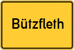 Place name sign Bützfleth
