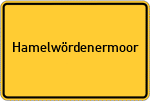Place name sign Hamelwördenermoor