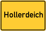 Place name sign Hollerdeich, Niederelbe