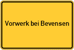 Place name sign Vorwerk bei Bevensen, Lüneburger Heide