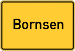 Place name sign Bornsen, Kreis Uelzen
