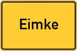 Place name sign Eimke