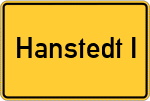 Place name sign Hanstedt I