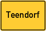 Place name sign Teendorf, Kreis Uelzen