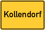 Place name sign Kollendorf