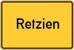 Place name sign Retzien