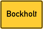 Place name sign Bockholt
