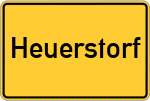 Place name sign Heuerstorf