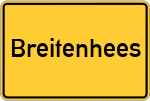 Place name sign Breitenhees