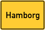 Place name sign Hamborg