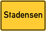 Place name sign Stadensen