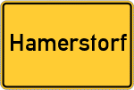 Place name sign Hamerstorf