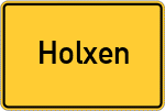 Place name sign Holxen