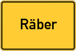 Place name sign Räber
