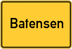 Place name sign Batensen