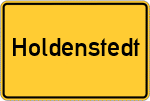 Place name sign Holdenstedt, Kreis Uelzen