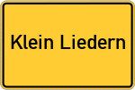 Place name sign Klein Liedern