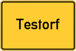 Place name sign Testorf, Niedersachsen