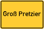 Place name sign Groß Pretzier