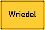 Place name sign Wriedel